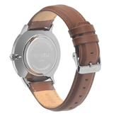 Tensity Leather Round Blue Dial Brown Band Watch