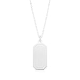 Sterling Silver Dog Tag Pattern Pendant