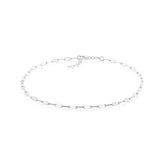 Sterling Silver 25cm Flat Link Anklet