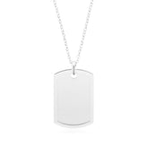 Sterling Silver Dog Tag Pendant