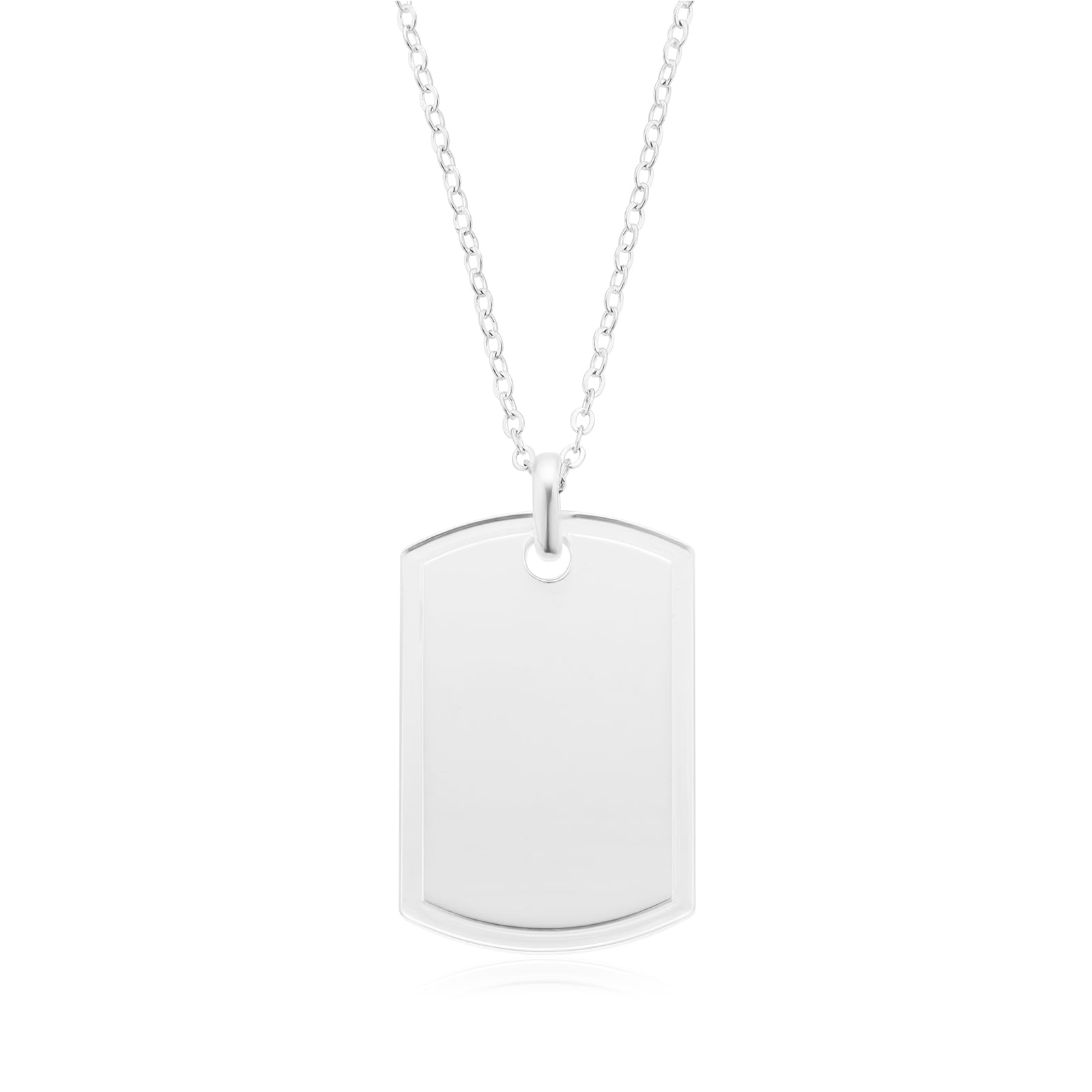 Sterling Silver Dog Tag Pendant