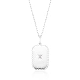 Sterling Silver Round Cut White Cubic Zirconia Pendant