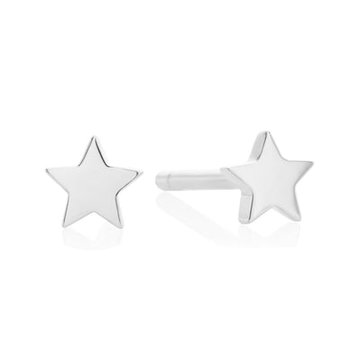 Sterling Silver Star Stud Earrings