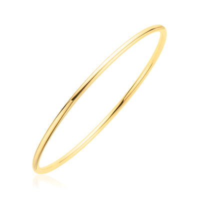 9ct Yellow Gold 63x2.5mm Solid Polished Golf Bangle