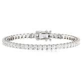 Celebration 18ct White Gold Round Cut 7 CARAT tw Lab Grown Diamonds Tennis Bracelet