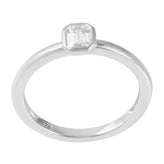 Celebration 9ct White Gold Emerald Cut 0.33ct Bezel Lab Grown Diamond Ring