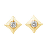 Celebration 9ct Yellow Gold Round Cut 0.32 Carat tw Lab Grown Diamond Stud Earrings