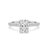 Celebration 18ct White Gold Oval & Round Cut 1.80 Carat tw of Certified Lab Grown Diamonds Ring