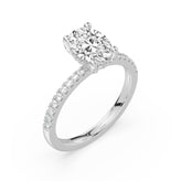 Celebration 18ct White Gold Oval & Round Cut 1.80 Carat tw of Certified Lab Grown Diamonds Ring