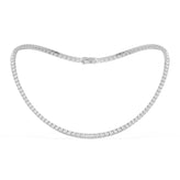 Celebration 14ct White Gold Round Cut 15 Carat tw of Lab Grown Diamonds Tennis Necklace