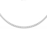 Celebration 14ct White Gold Round Cut 15 Carat tw of Lab Grown Diamonds Tennis Necklace