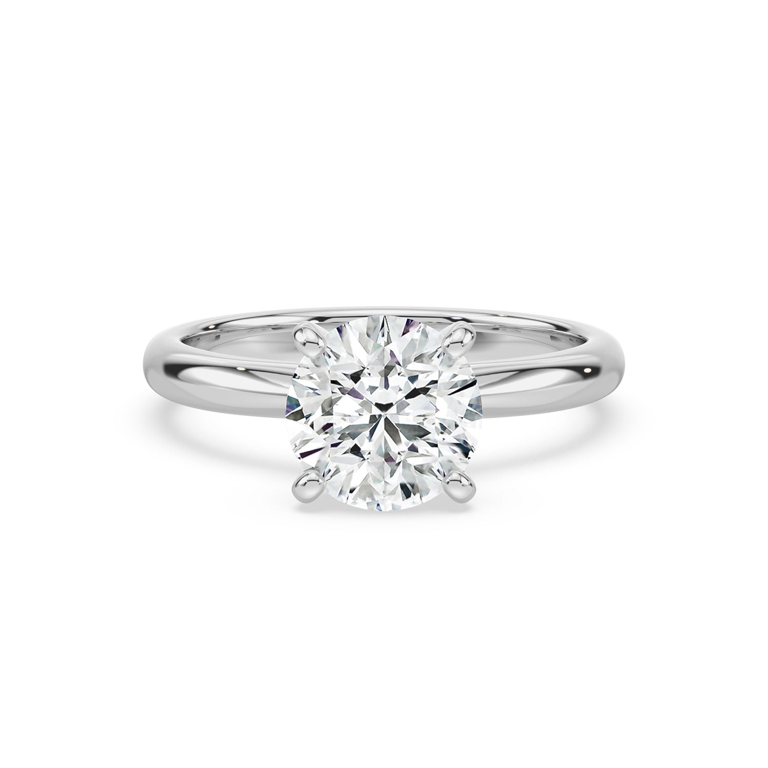 Celebration 18ct White Gold Round Cut 2 CARAT of Certified Lab Grown Diamond Engagement Ring