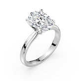 Celebration 18ct White Gold Oval Cut 3 Carat tw Certified Lab Grown Diamond Ring