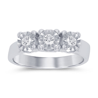 Celebration Sterling Silver Round Cut 0.50 Carat tw Lab Grown Diamonds Ring