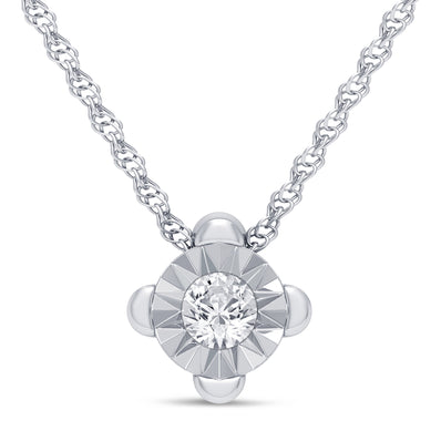 Celebration Sterling Silver Round Cut 0.50 Carat Lab Grown Diamond Pendant