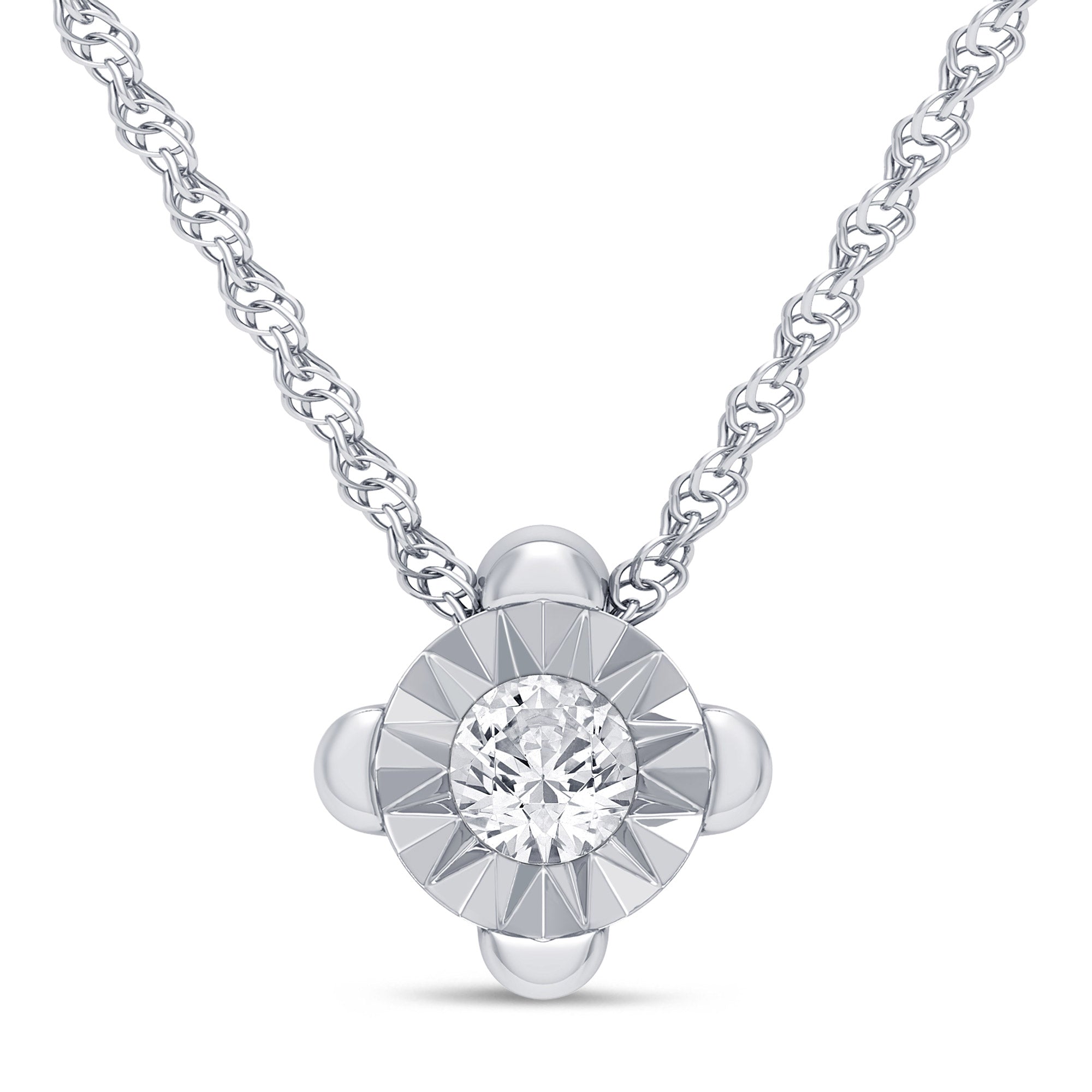 Celebration Sterling Silver Round Cut 0.50 Carat Lab Grown Diamond Pendant