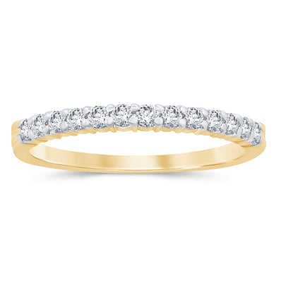 Celebration 10ct Yellow Gold Round Cut 0.25 Carat tw Lab Grown Diamonds Ring