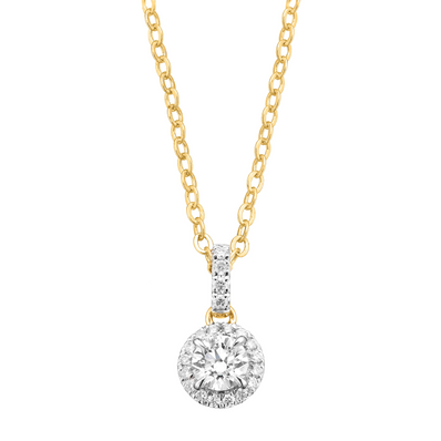 Celebration 9ct Yellow Gold Round Cut 1/2 Carat tw of Lab Grown Diamonds Pendant