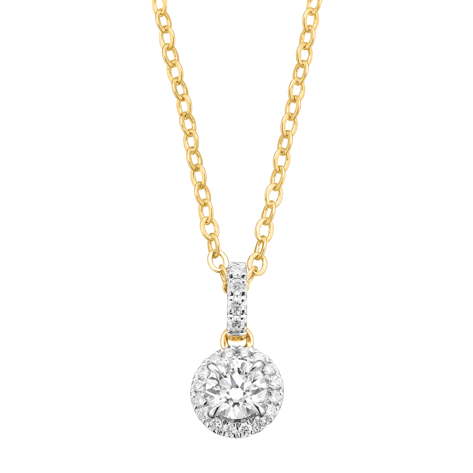 Celebration 9ct Yellow Gold Round Cut 1/2 Carat tw of Lab Grown Diamonds Pendant