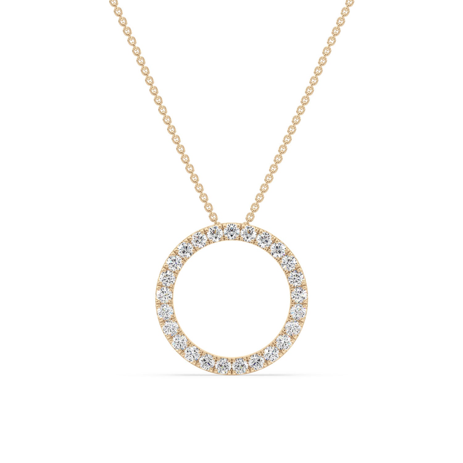 Celebration 9ct Yellow Gold Round Cut 1 Carat tw of Lab Grown Diamonds Pendant