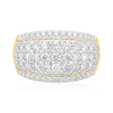 Celebration 9ct Yellow Gold with Round Cut 1.5 Carat tw of Lab Grown Diamond Ring