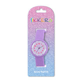 Tikkers Purple Glitter Silicone Strap Watch ATK1102