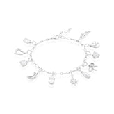 Zamel's Sterling Silver 12 Days Charm Bracelet Christmas Advent Calendar