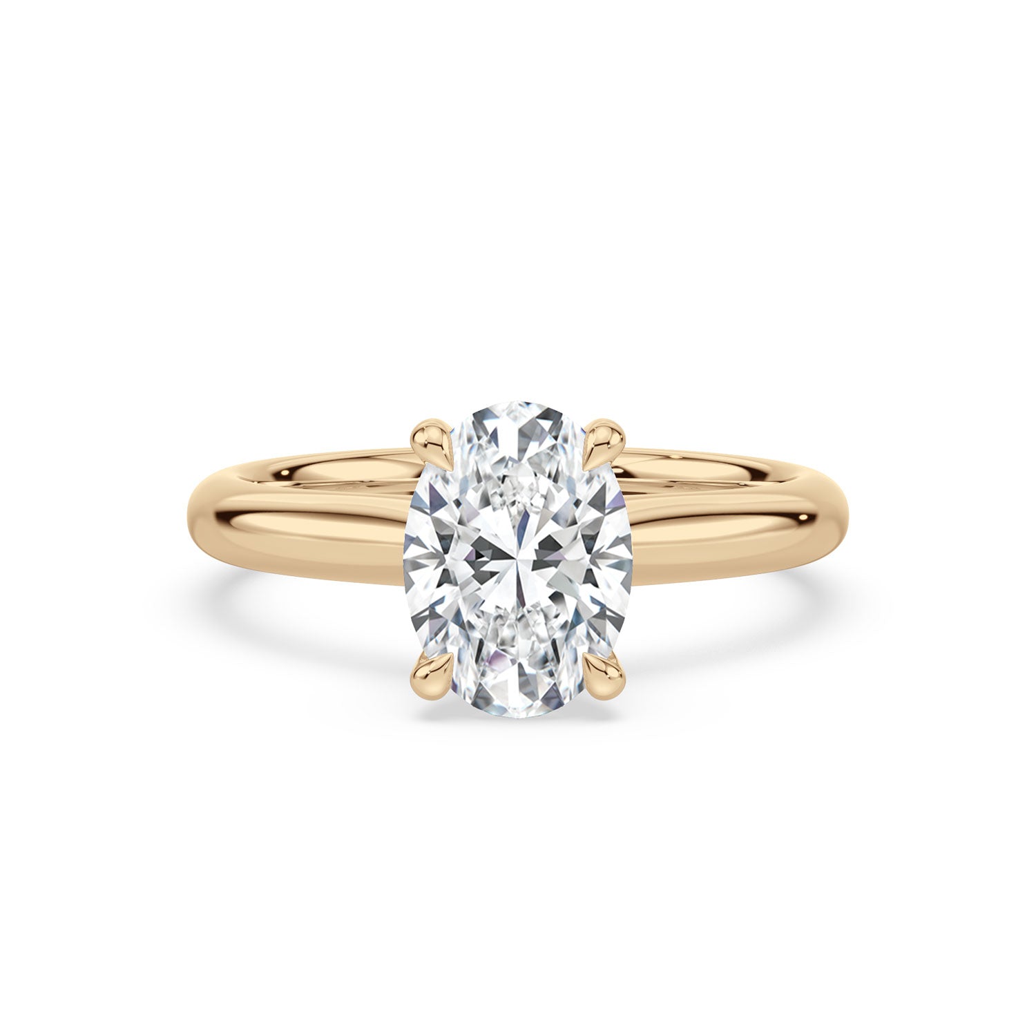 Celebration 18ct Yellow Gold Oval Cut 2 Carat tw Certified Lab Grown Diamond Ring