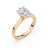 Celebration 18ct Yellow Gold Oval Cut 2 Carat tw Certified Lab Grown Diamond Ring