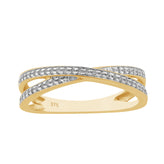 Celebration 9ct Yellow Gold Round Cut 0.20 Carat tw of Lab Grown Diamonds Ring