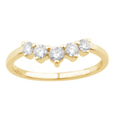 Celebration 9ct Yellow Gold Round Cut 1/2 CARAT tw of Lab Grown Diamonds Ring