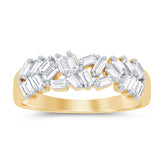 Celebration 10ct Yellow Gold Baguette Cut 0.50 Carat tw Lab Grown Diamonds Ring