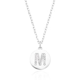 Sterling Silver Cubic Zirconia Intial Pendant