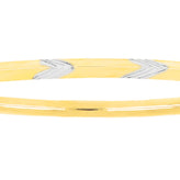 9ct Yellow Gold Silver Filled 65mm Knife Edge Bangle