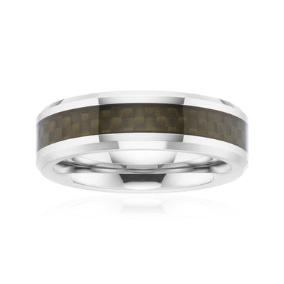 Tensity Tungsten Black & Silver Ring