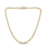 Celebration 10ct Yellow Gold Round Cut 14.5 Carat tw Lab Grown Diamonds Necklace