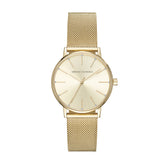 Armani Exchange Three-Hand Gold-Tone Stainless Steel Mesh Watch AX5536