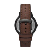 Armani Exchange Three-Hand Brown Leather Watch AX2706