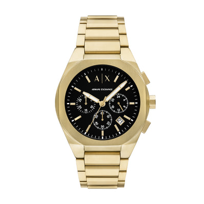 Armani Exchange Chronograph Gold-Tone Stainless Steel Watch AX4180