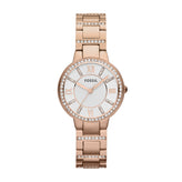 Fossil Virginia Rose-Tone Stainless Steel Watch ES3284