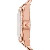 Fossil Scarlette Mini Three-Hand Date Rose Gold-Tone Stainless Steel Watch ES4318