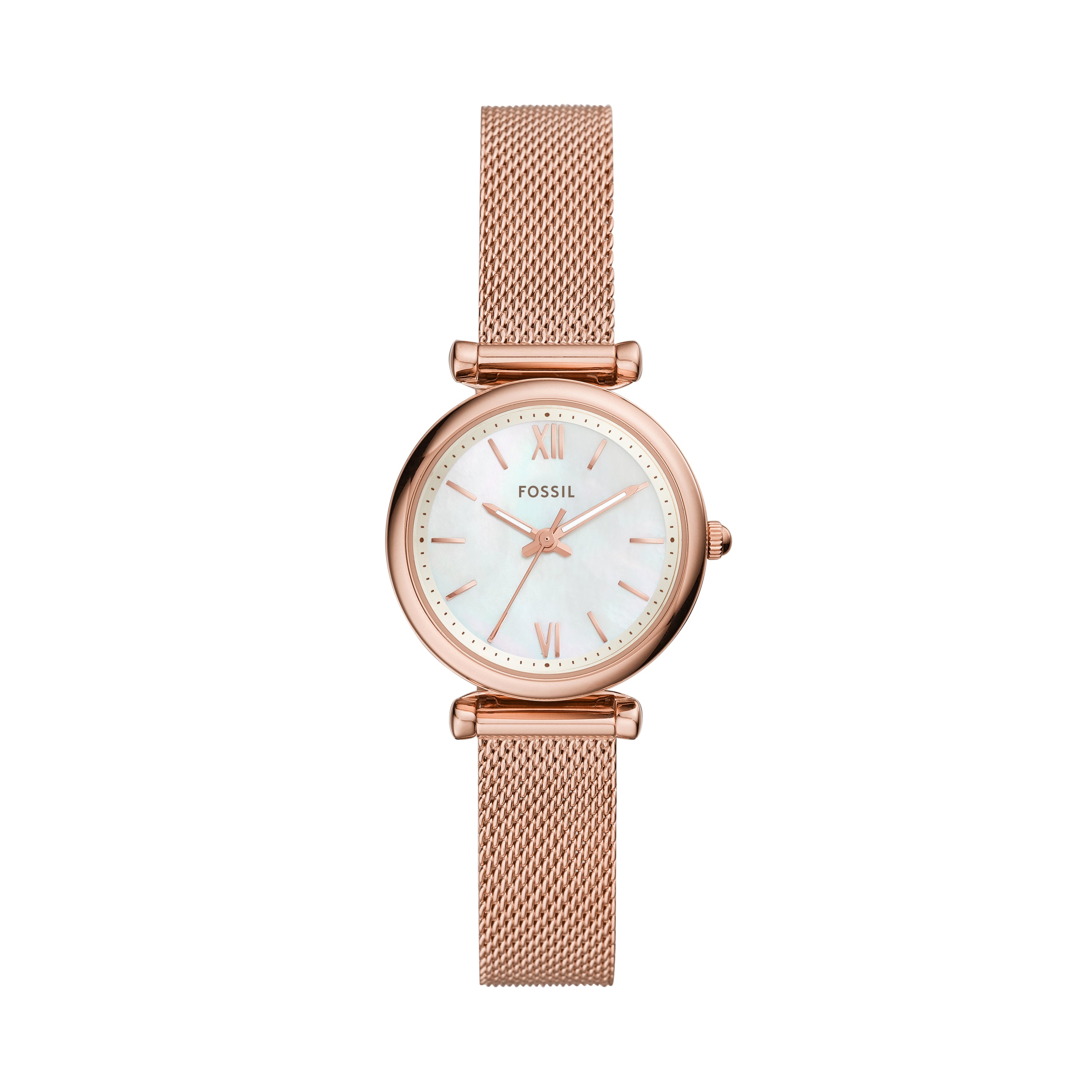 Fossil Carlie Three-Hand Rose Gold-Tone Stainless Steel Watch ES4433