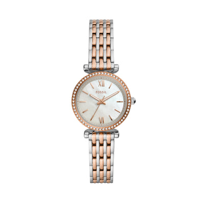 Fossil Carlie Mini Three-Hand Two-Tone Stainless Steel Watch ES4649