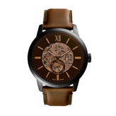 Fossil Townsman 48mm Automatic Brown Leather Watch ME3155