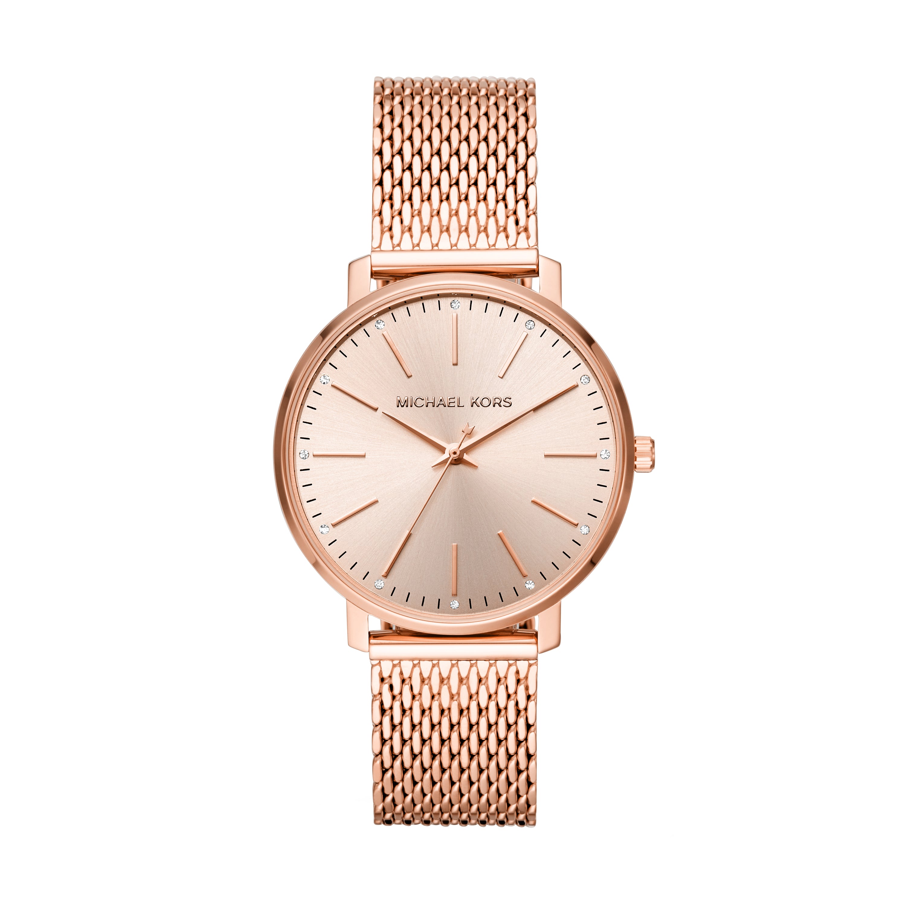 Michael Kors Women's Pyper Three-Hand Rose Gold-Tone Stainless Steel Watch MK4340