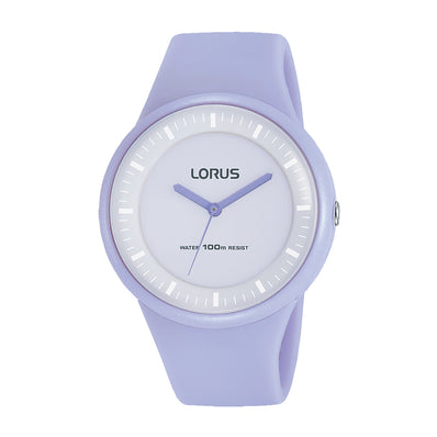 Lorus Lilac Silicone Strap Watch RRX23FX-9