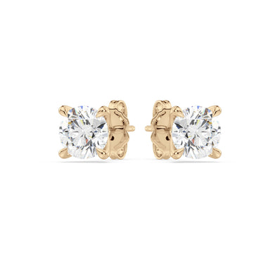 Celebration 9ct Yellow Gold Round Cut 1.5 Carat tw of Certified Lab Grown Diamonds Stud Earrings