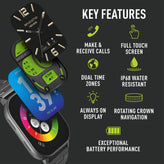 Reflex Active Series 29 Amoled Titanium Smart Watch RA29-4082