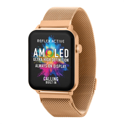 Reflex Active Series 30 Amoled Rose Gold Mesh Smart Watch RA30-4086