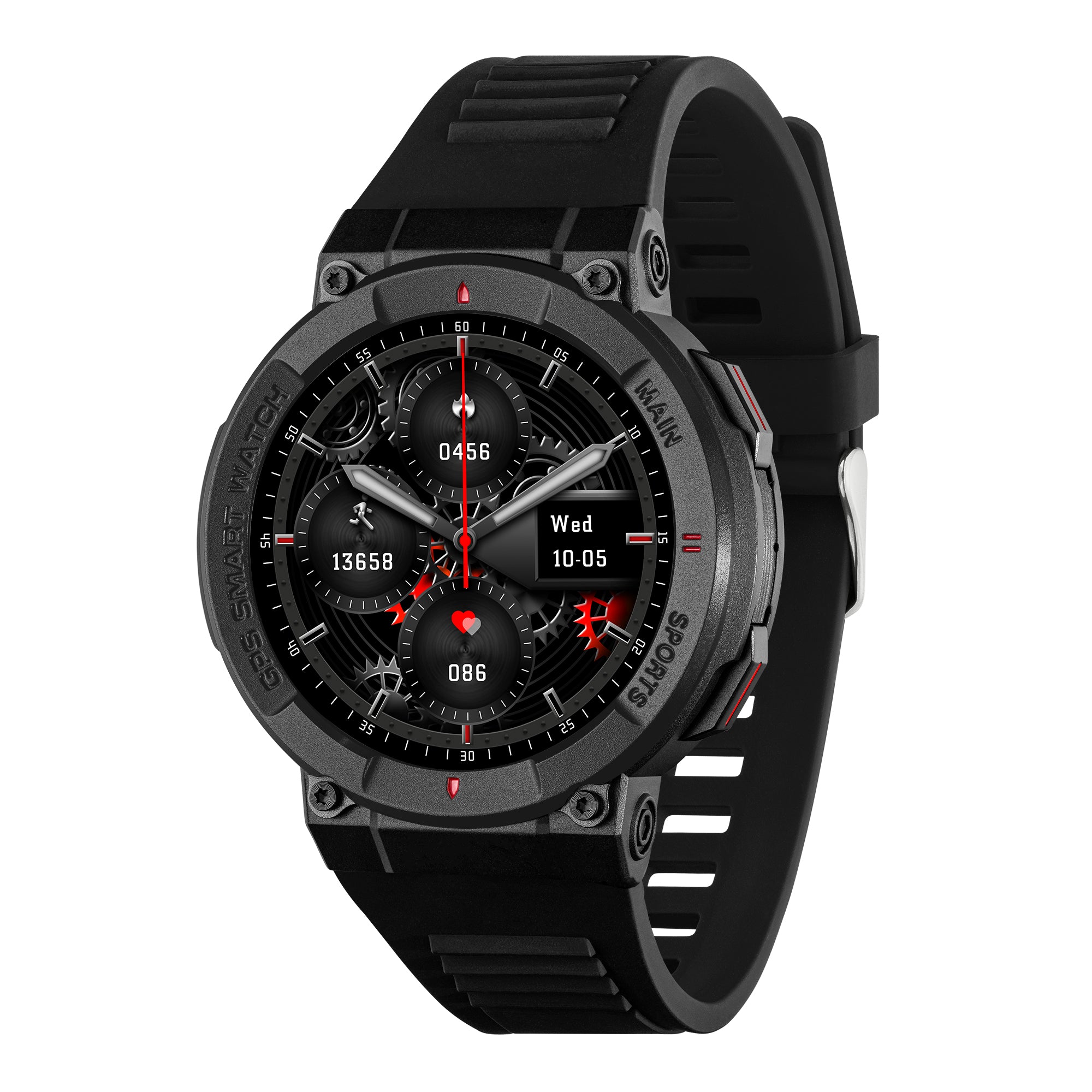 Reflex Active Series 43 Black GPS Smart Watch RA43-2214